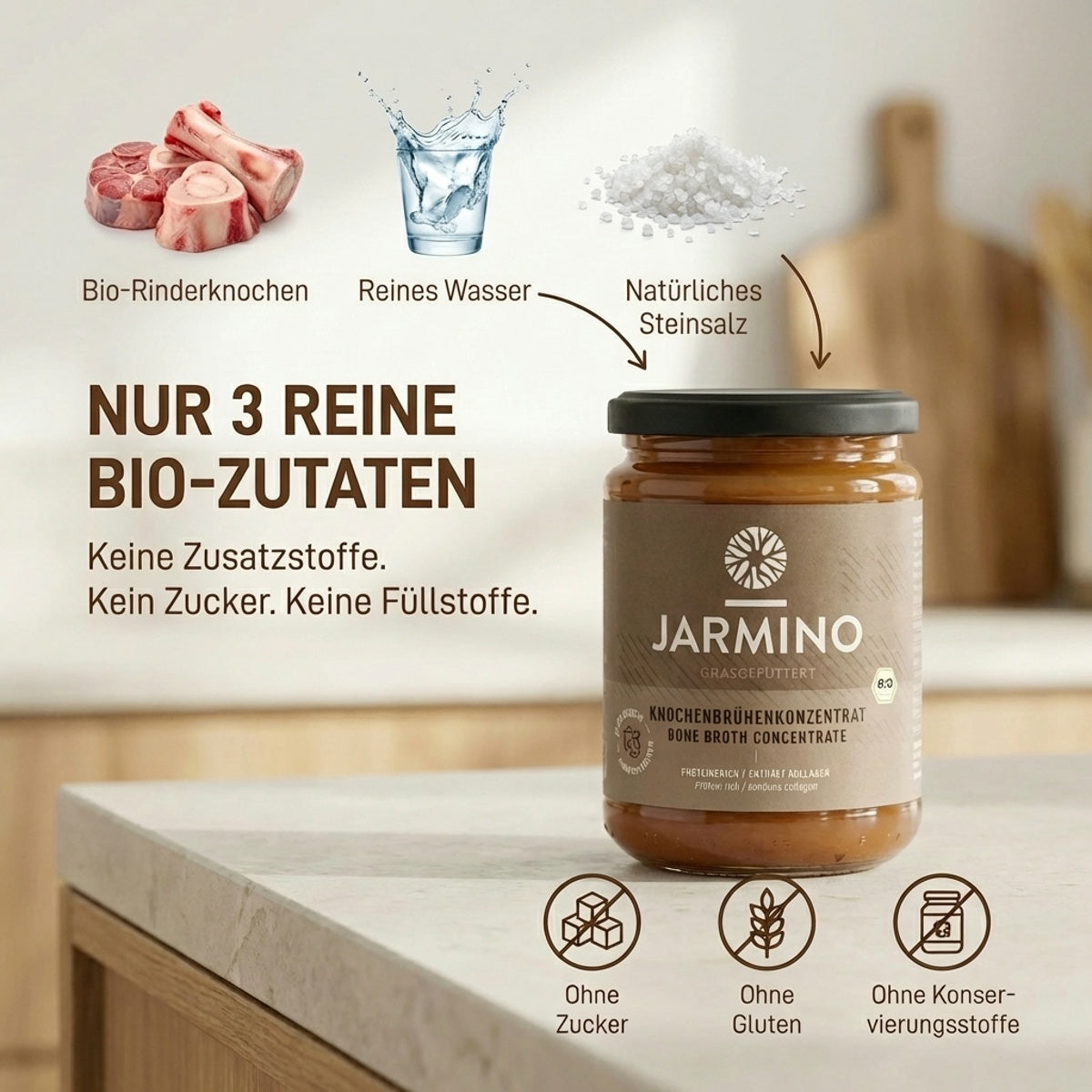 Knochenbrühen-Konzentrat Rind (220g)