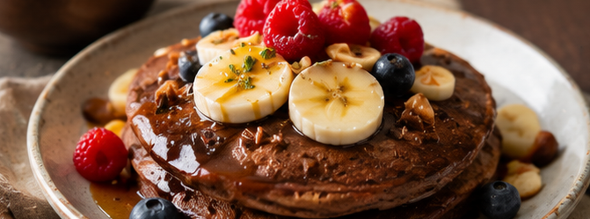 Schoko-Bananen-Pancakes mit Bio Kollagen