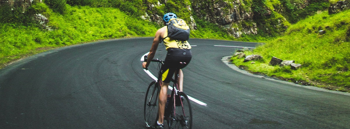 Radfahrer mit Glutamin