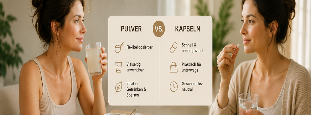 Kollagen Pulver oder Kapseln
